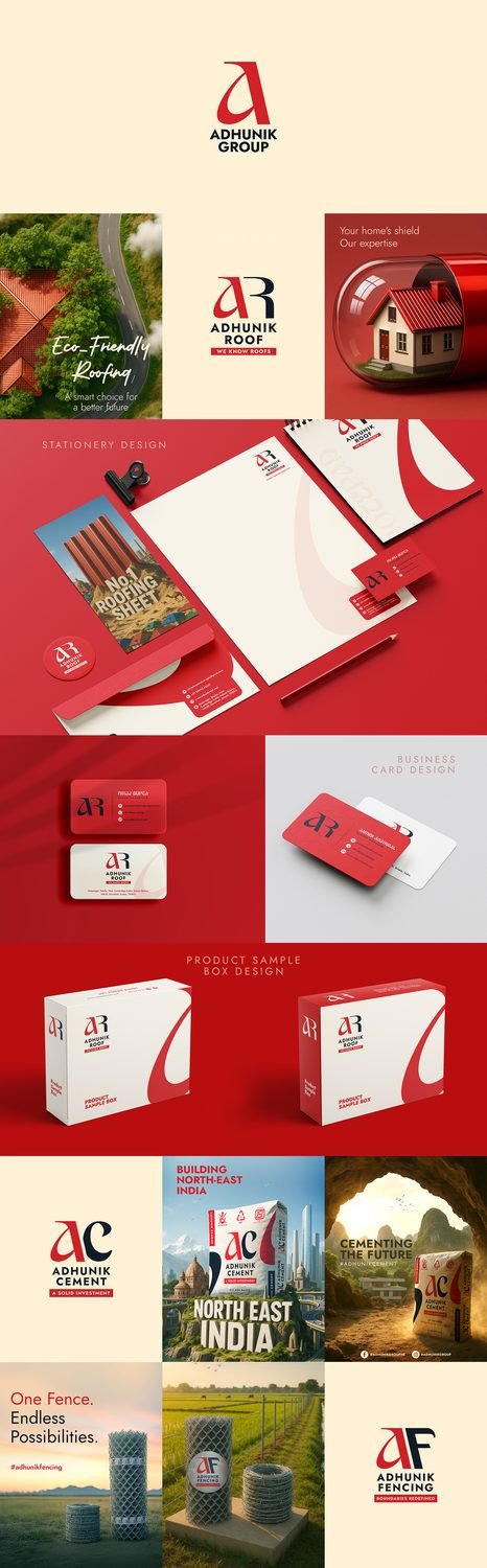 Adhunik Roof brand identity system